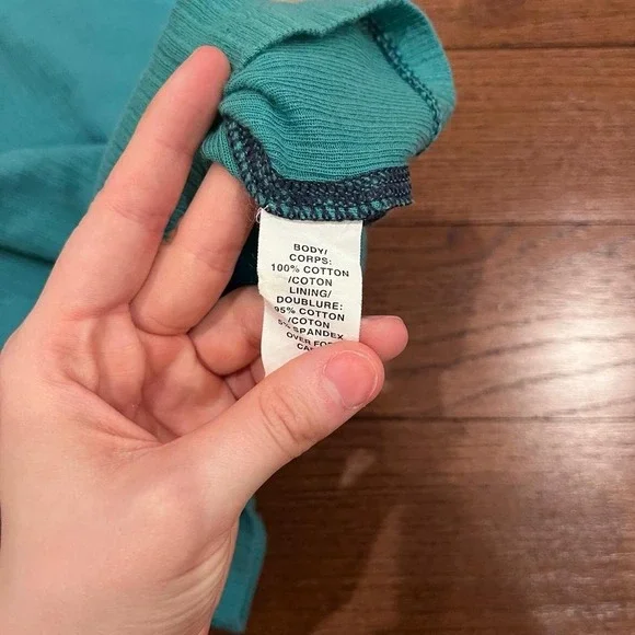 y2k abercrombie & fitch teal ribbed razor back tank top medium - Picture 7 of 8